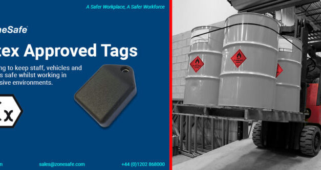 Proximity warning alert specialist, ZoneSafe, launches wearable tag approved for ATEX zone 2/22 environments