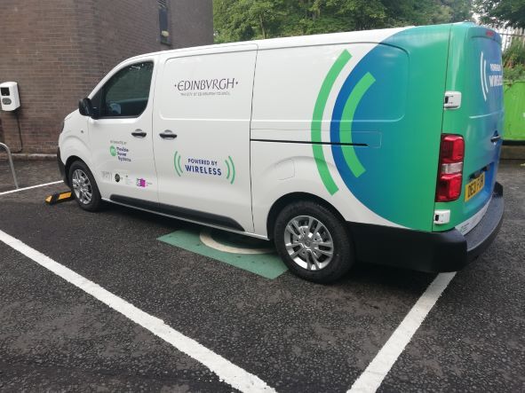 A ground-breaking real-world trial of wireless electric vans goes live in Edinburgh