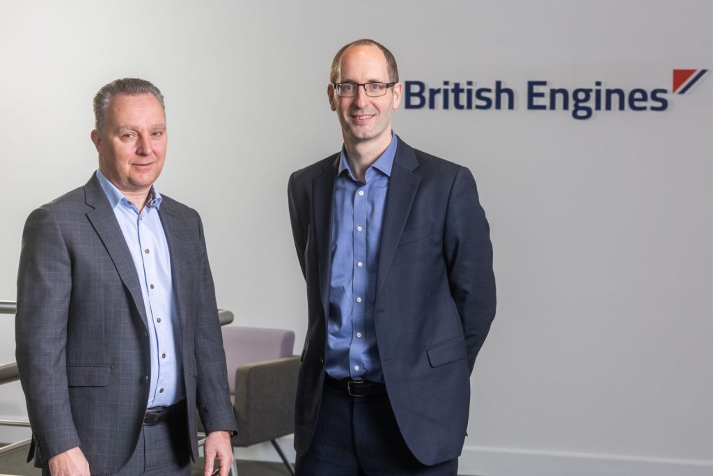 220 20Alex20Lamb2c20chairman20British20Engines20Group20and20Jon20Spratley20CEO British20Engines20logo20wall