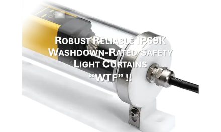 ReeR Safety’s safety light curtains for food & beverage applications with IP69K washdown-rating