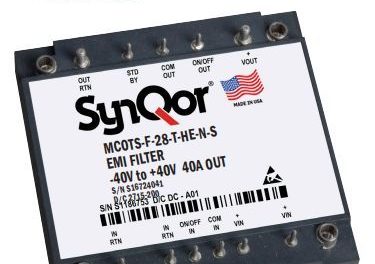SynQor expands military MCOTS product family with new MCOTS-F-28-T-HE transient filter 