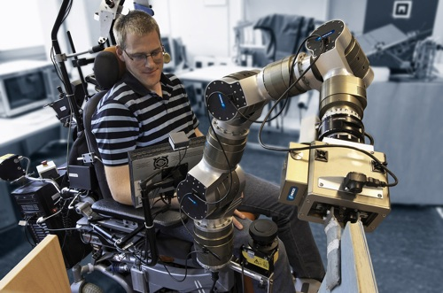 assistant robots such as friend from the iat in stitute in bremen can support persons with a disability in their job and everyday life