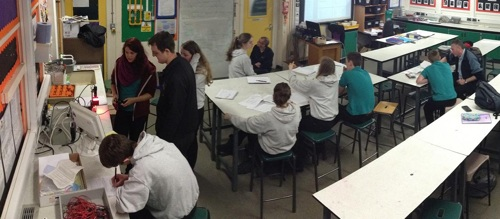 busy at work on the project at gwyr school lr