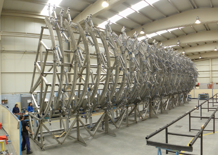 frame to position and turn aircraft fuselage